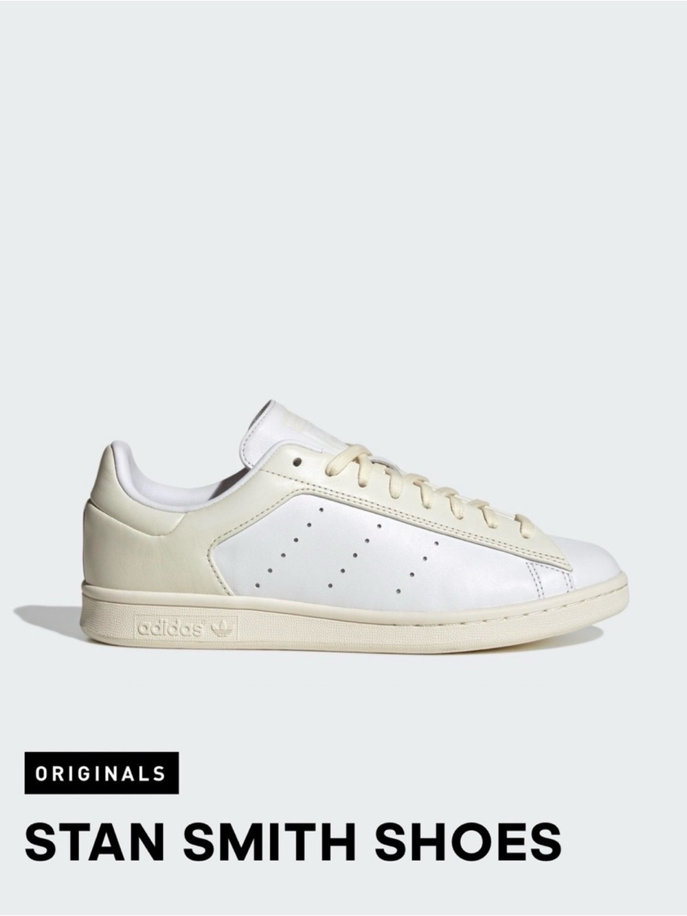 Adidas Stan Smith Sneakers, Originals, Off White Court Shoes, NWB, Size 8v